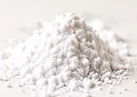 A small heap of white powder